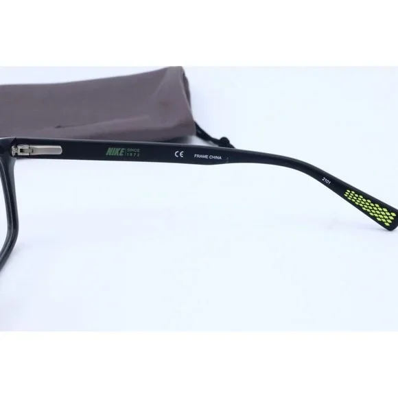 New NIKE NK 5538 010 (2101) Square Black Eyeglasses Demo lens 49mm - Picture 5 of 5